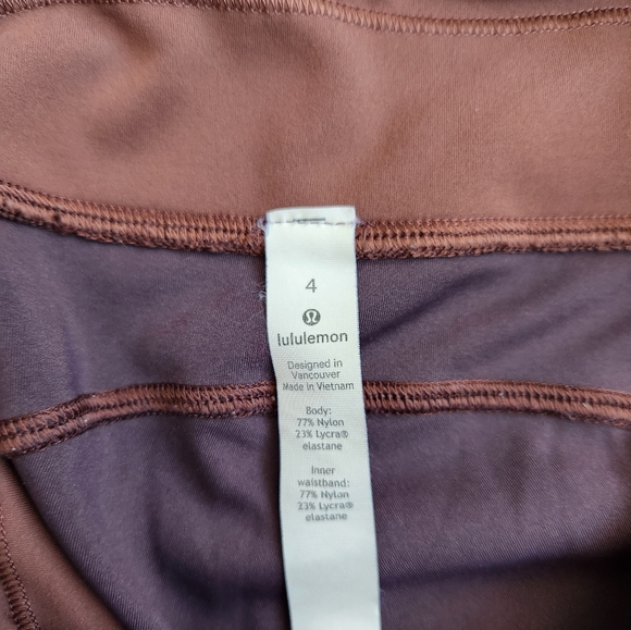 Lululemon Invigorate High Rise Crop 23" Heritage 365 Camo Brown Earth Multi - Picture 8 of 8